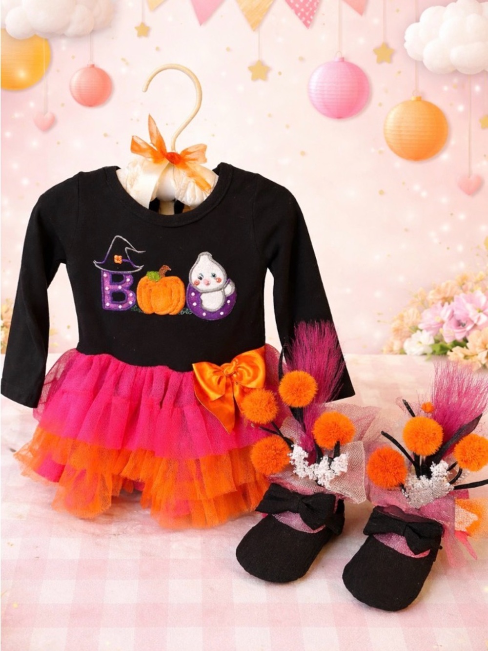 Halloween Theme Baby Shower Centerpieces, Little Girls Birthday, Wearable Outfit